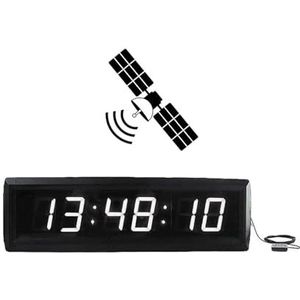 Digitale timer Moderne GPS-wandklok met digitale timer, rood-wit karakterdisplay, stevig aluminiumlegeringsmateriaal, aan de muur gemonteerd (Color : RBI6T-1.8W-GPS)
