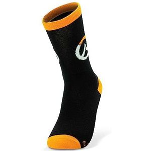 Overwatch Logo sokken One Size (38-43) zwart/oranje, bedrukt, 74% katoen, 24% polyester, 2% elastaan.