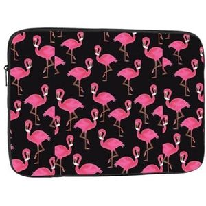 Mooie roze flamingo's zacht interieur, stijlvolle bescherming, laptoptas, verkrijgbaar in vijf maten, biedt perfecte bescherming voor uw apparaten, computerbinnenzak