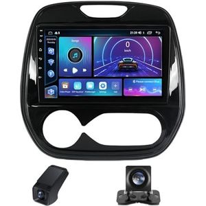 Autoradio 2 Din Bluetooth met Carplay en Android Auto,geldt voor Renault Captur Kaptur 2016-2019 9inch met touchscreen stereo auto ondersteunt GPS stuurbediening Achteruitrijcamera(A,NF-7)