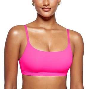 INLYRIC Vrouwen Inbarely Bralettes Cami Beha's Geen Beugel Draadloos Naadloos Ongevoerd Comfort Sportbeha Roze glitter L