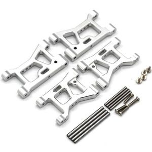 For WLtoys 184016 RC 1/18 Metalen upgrade onderdelen for afstandsbediening auto's voor- en achterzoom arm onderdelen(Silver)