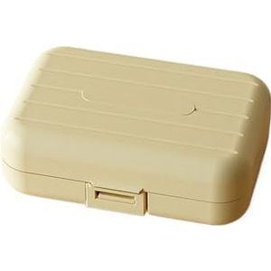 Reizen Draagbare Geneeskunde Distributie Doos voor Zeven Dagen Een Week Carry-on (Geel 1 stk, L)