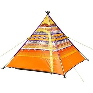 Tent voor Camping Piramidevorm Tent 3 Persoons Gemakkelijke Opstelling Waterdichte Zonnebrandcrème Coating Aluminium Staaf Instant Tent Wandeltent Campingtent ( Color : Orange , Size : 220*220*180cm )
