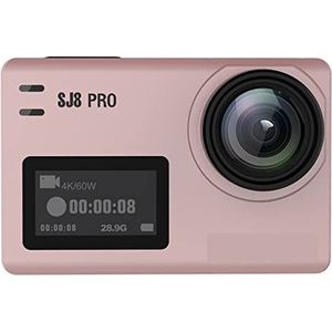 Actiecamera 4K Actie Camera 4K Ultra HD Onderwater Camera 30fps/60fps HD Afstandsbediening Helm Waterdichte FPV Sport DV(Full set,SJ8 Pro Rose Gold)