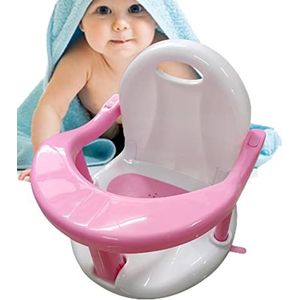 Badstoel, babybadstoel, badhulp, babyzitje, badstoel, badkamerstoel met rugleuning en zuignappen, stabiele douchestoel voor baby's, 6 maanden tot 12 maanden
