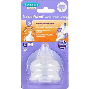 Lansinoh NaturalWave Sauger L Silikon, 2 st. Aspirator