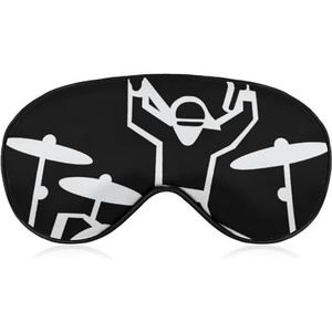 Drummer-slaapmasker met verstelbare riem, comfortabel en zacht oogmasker voor slaaplicht, blokkering, lichtgewicht en ademende oogbedekking voor dames en heren