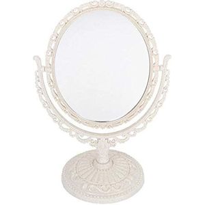 Make-up Spiegel Desktop dubbelzijdige roterende make-upspiegel Retro elegante desktop make-upspiegel Kaptafel Schoonheidsspiegel Spiegel Voor Bureau(Color:Makeup Mirror A)
