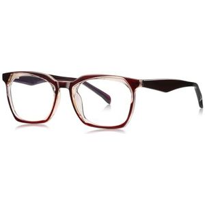 moomoobird Mode Bril TR90 Frame Vierkante Bril Frame voor Vrouwen Mannen Unisex, bruin met helder