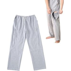 Broeken For Katheterbeenzakken Urinezakken, Broeken For Incontinentiezorg Nefrostomiezakken Cystostomie, Stomaondersteuning Met Twee Zakken, Unisex(Grey,M)