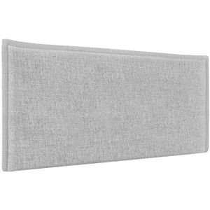 DHOME Hoofdeinde van natuurlijk linnen, glad, met trim, gevoerd, voor slaapkamer, modern, top trending (parel, 95 cm (bedden van 80/90))