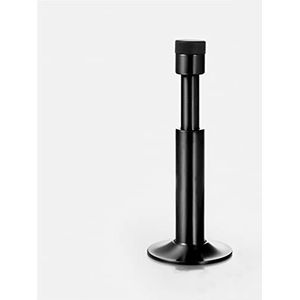 ZSLBMD Hydraulische buffer deurstopper, puur koper en aluminium vloer deurstops, aan de muur gemonteerde bumper(Schwarz)