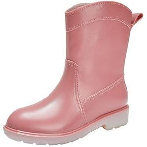 Rain Boots Women And Waterproof Garden Shoes Glitter Comfortable Knee-high Rubber Boots For Ladies Outdoor Boots (Color : Pink, Size : 37 EU)