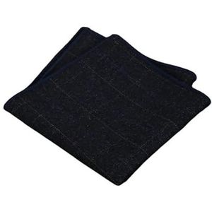 Bruin grijze zakdoek wol geruite streep zakdoek heren zakelijke trouwpakaccessoires (Color : 2)