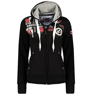 Geographical Norway FESPOTE Lady Sweatshirt met capuchon voor dames, zwart, XL