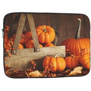 Herfst pompoen Laptop Sleeve Case Waterdicht Schokbestendig Notebook Case Cover Mode Aktetas Tas Lichtgewicht Computer Tas voor Vrouwen Mannen 10 inch