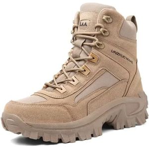 Mannen Outdoor Leger Laarzen Tactische Laarzen Militaire Woestijn Waterdichte Combat Laarzen Werk Veiligheid Schoenen Wandelschoenen, Bruin, 41.5 EU