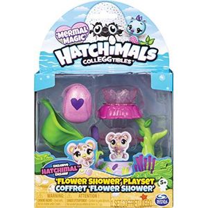Hatchimals 6045501 - Colleggtibles speelset bloemendouche, met exclusieve Colleggtibles Mermal Magic verzamelfiguur