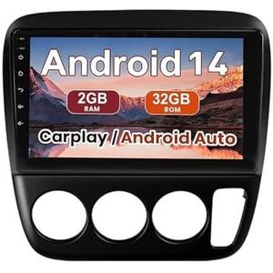Android 15 Autoradio 9 inch touchscreen voor Honda CRV 1997-2001 Autoradio Navigatie met Carplay met GPS navigatie Bluetooth FM USB Steering Wheel Control(X7 6G+128G)
