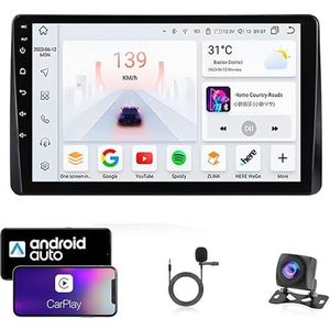 9 Inch Autoradio Compatibel voor Renault Duster Arkana 2019 met GPS Navigatie CarPlay Android Auto Acht-Core 4G Bluetooth WiFi MirrorLink Stuurwiel Afstandsbediening(T4 8 Core 4G+Wifi 4G+64G)