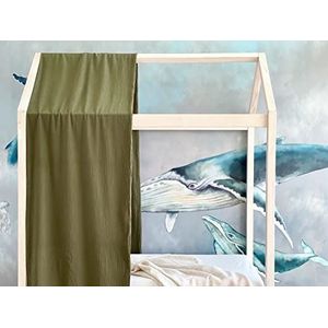KraftKids Bedbaldakijn dubbele crêpe groen herfstgroen