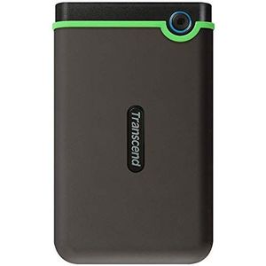 Transcend TS1TSJ25M3 StoreJet M3 Anti-Shock 1TB externe anti-shock harde schijf (6,4 cm (2,5 inch), 5400 rpm, 8 MB cache, USB 3.0), grijs-groen