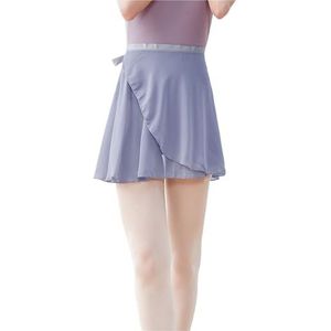 UBOHUZ Dames Ballet Rokken Wrap Tutu Dans Rok Chiffon Tie Up Short voor Dansen voor Vrouwen, Lichtgrijs, XL Height 160-175cm