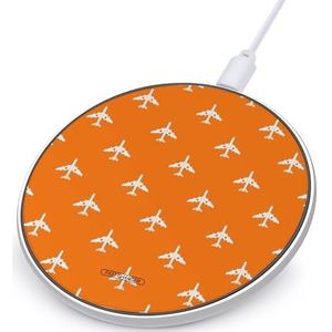 Militair gevechtsvliegtuig patroon draadloze oplader 10W Max draadloos opladen pad compatibel met iPhone Galaxy Mate
