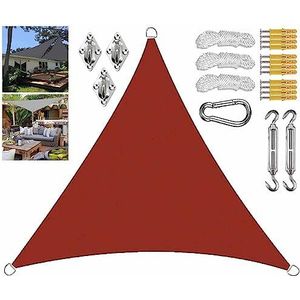 Outdoor Tuin Driehoek Zonnezeilen met Accessoire Roest Rood Weer Uv-bestendig Zonnebrandcrème Luifel Outdoor Luifel for Tuin Gazon Zwembad Patio Dek (Size : 5x5x5M)