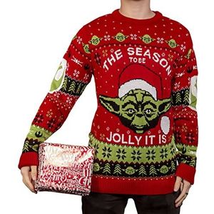 Star Wars Yoda Season to be Jolly gebreide kersttrui, uniseks, voor mannen of vrouwen, cadeau, Meerkleurig, 3XL