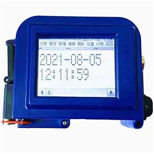 Draagbare inkjetprinter 12.7mm mini-printer draagbare inkjetprinter touch thermische inkjet printer afdrukken kleding variabele Qr BARCODE CODE DATUM LOGO voor codedatumlabel(Blue)