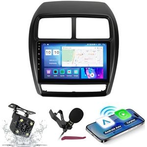 Android 14 Auto Stereo Navi voor M-itsubishi ASX (2016-2022) 9 ""QLED-scherm Autoradio met draadloze carplay Android Auto GPS-navigatie met Bluetooth 5.0 HIFI FM 5G-WiFi SWC MIC,M200s