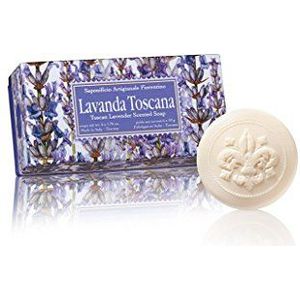 Lavendel zeep, doos 6 stuks 50g elk, handgemaakte Italiaanse gasten zeep van Fiorentino