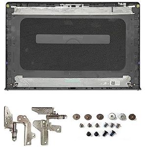 WANGHUIH LCD achterkant bovenklep achterkant behuizing + scharnieren compatibel met Dell Inspiron 15-3000 3511 3510 P112F P112F001 P112F003 P112F002 (A+H)