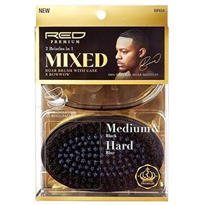 Rode Premium 2 Varkenshaar In 1 Body Gemengde Palm Zwijnen Borstel met Case X BowWow (Medium & Hard)