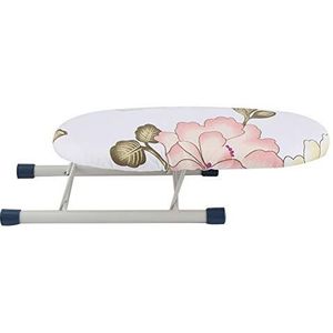Strijkplank, mini verstelbare strijkplank met overtrek voor stoomstrijkijzer (bloemen)