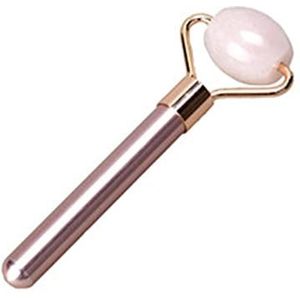 Quartz Massager voor gezicht kristal jade rollers huidverzorging voor cellulitis rimpel roller met koperen handvat 1 stuk (kleur: 100 x 35 mm)