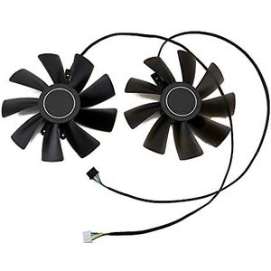 2 stuks/set RTX2080 GPU-koeler grafische kaartventilatoren voor GALAX voor KFA2 RTX 2070 2080 SUPER 8GB EX-koeling vervangventilator(Black)