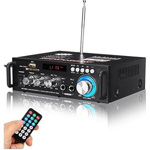 Audioversterker, Hifi Bluetooth-versterker Home Sound Audio-processor Home Theatre versterkers Muziekspeler met afstandsbediening(110-V)