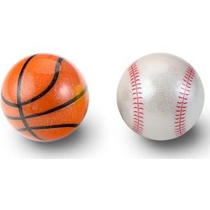 Perixx PERIPRO-303X2J 3,4 cm Sport Trackball 2 stuks Pack voor trackball muis - Basketbal en Baseball Design - Compatibel voor M570, M575, PERIMICE-517/520/717/720 en anderen