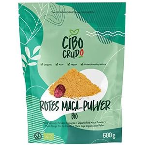 Biologisch Peruaans rood macapoeder - 500 g. 100% pure, rauwe Peruaanse maca uit de Andes, afkomstig van biologische macawortel. Bron van antioxidanten, vitamine C, ijzer, calcium, kalium en energie.