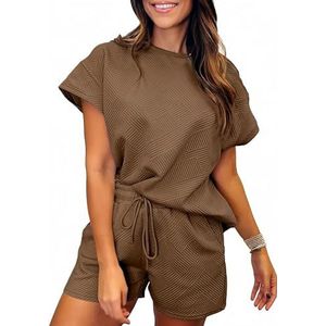 TANMESSO Korte set met halve rits voor dames, tweedelig zomers