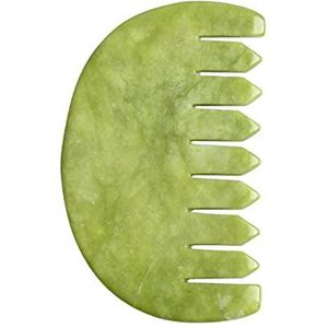 Groene jade massagekam natuursteen gouache schraper hoofd meridiaan schrapen acupunctuur spier ontspannende schoonheid tool 1 stuk (kleur: 2)