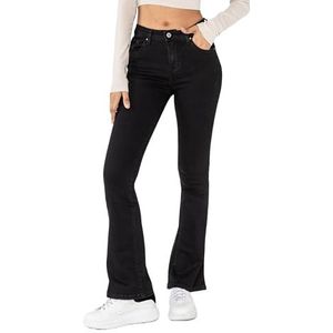 Nina Carter - P079 - Jeans - Zwart - Flared Bootcut