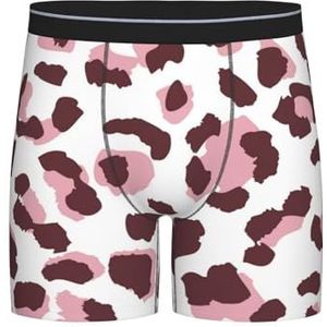 GRatka Boxer slips, heren onderbroek boxershort been boxer slips grappige nieuwigheid ondergoed, luipaard print naadloze roze dieren Afrikaanse, zoals afgebeeld, L