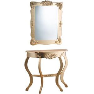 ITALUX MORE LIGHT Barokke stijl console en spiegel set (goud_antiek)