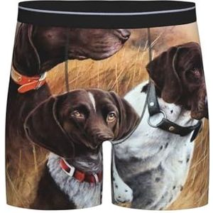 GRatka Boxer slips, heren onderbroek boxershorts, been boxer slips grappig nieuwigheid ondergoed, Duitse kortharige wijzer hond herfst, zoals afgebeeld, L