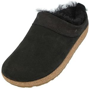 Haflinger Pantoffels dames heren unisex Snowbird 713015, grootte:44, kleur:Zwart