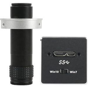 Hoge snelheid Micro USB 3.0 USB3.0 5MP industriële CMOS microscoopcamera elektronische digitale oculair mini C-mount videocamera(With 130x lens)
